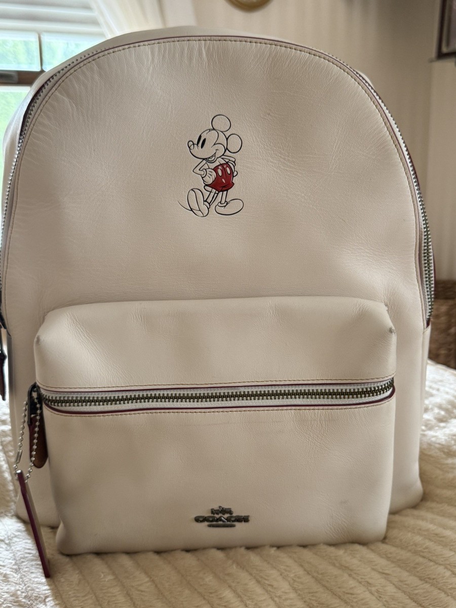 Disney X Coach Mickey Mouse Academy Backpack - Chalk - used | eBay