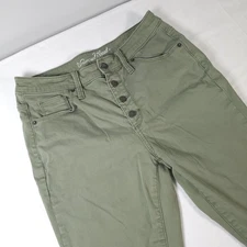 Universal Thread High Rise Skinny Button Fly Jeans Size 8/29R Olive Green