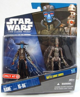 STAR WARS CLONE WARS CAD BANE AND IG-86 TARGET EXCLUSIVE 3.75'' ACTION FIGURES