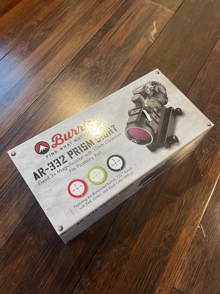 Burris AR-332 3x-32mm Tactical Prism Red Dot Sight Ballistic CQ Reticle 300208 - Image 3 of 3