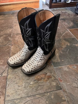 Python Freebird Snakeskin Booties Men's Snake Skin Boots Size 10