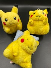 Pokemon Tomy Pikachu Sleeping Squeaking Squeeze Sound Fuzzy Vintage Plush Rare