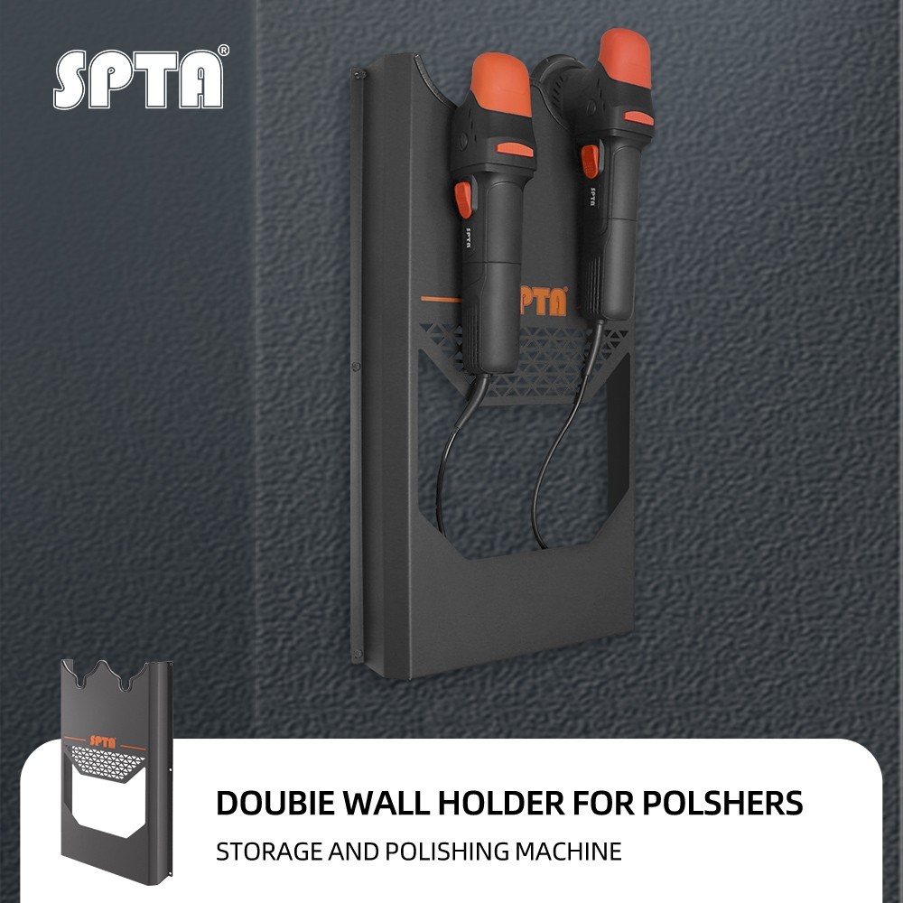SPTA Dual Machine Polisher Wall Holder Mounted Rack Organizer Saving Storage