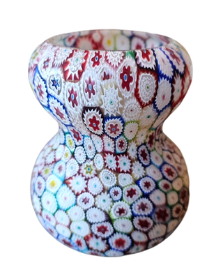 Fratelli Toso Murano Art Glass Millefiori Satin Vase 6