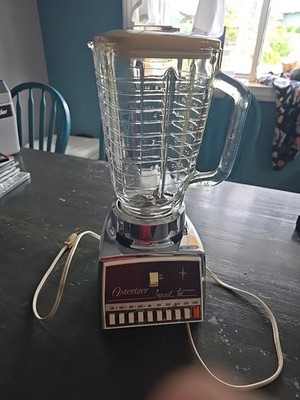 Vintage Osterizer Imperial Ten 10 Speed Blender 5 Cup Capacity Chrome Pre-owned