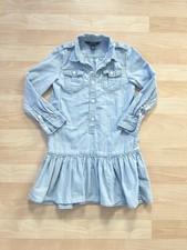 Polo Ralph Lauren Girls Blue Chambray Denim Shirtdress Size 6 100 Cotton