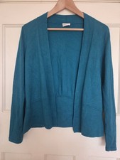 Womens Teal Blue Minuet Petite Cardigan Size Small