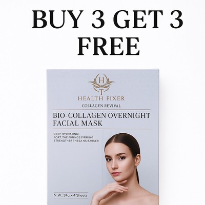 Bio-Collagen Real Deep Facial Lifting Anti-Wrinkle Mask (Pack of 4) US Seller
