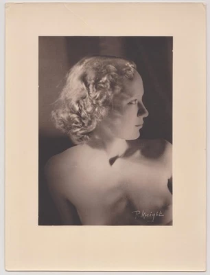 Photo originale tirage époque 1940/50 Nu féminin artistique - signée R. KNIGHT - Photo 1/2