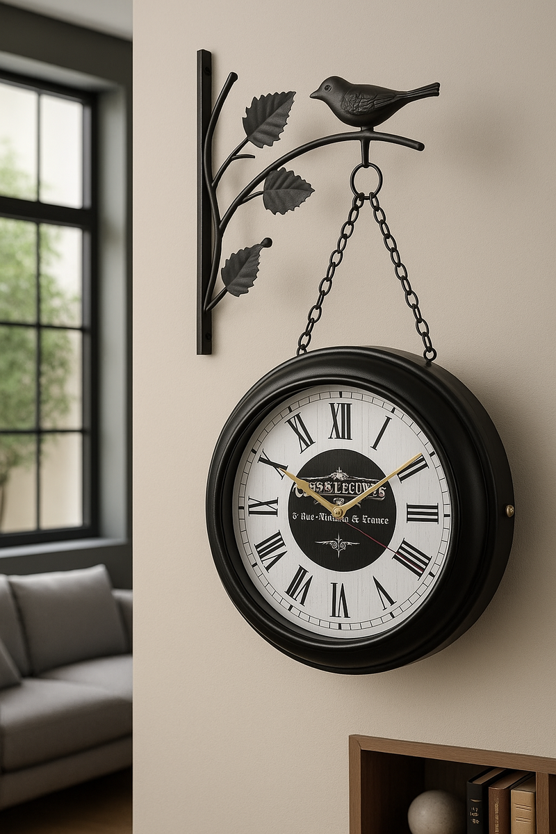 Antique Victoria Station Clock Double Sided Railway Wall Clock