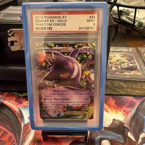 2014 Pokémon Gengar EX 34/119 Ultra Rare Holo XY Phantom Forces PSA 9
