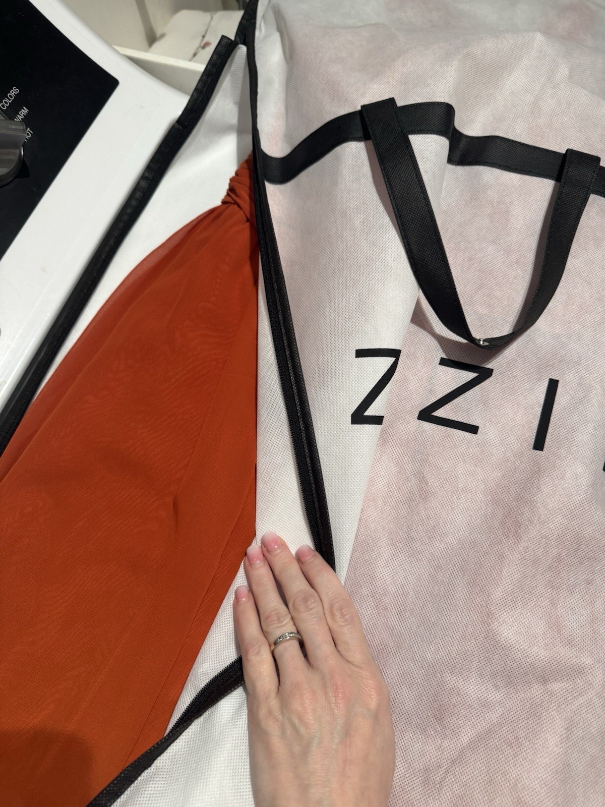 Womens Orange Solid Polyester Jumpsuit Casual Dre… - image 5