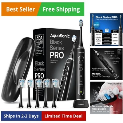 Black Series PRO   Ultra-Whitening Electric Toothbrush   5 Modes & Smart Time...