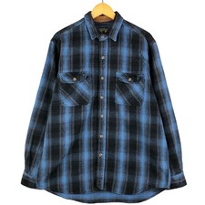 Used Field and Stream ombre check long-sleeved flannel shirt men's size XL