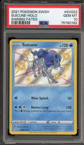 Pokemon Suicune Shining Fates Holo Rare #SV022 PSA 10 Gem Mint