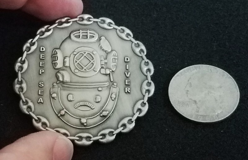 RARE SRF JRMC Yokosuka Diving Locker Master SCUBA Diver Deep Sea Challenge Coin