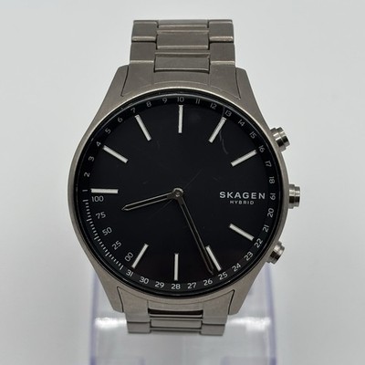 Skagen Holst Hybrid Titanium 40mm Watch Black Dial Bluetooth SKT1305 Tested