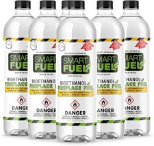 Adjustable Flame Bioethanol Fuel 1L x 6 - Perfect for Fireplaces  Stoves
