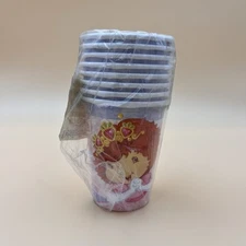 Pckg. of 8 Vintage Designware Strawberry Shortcake Paper Party Cups New /Sealed 