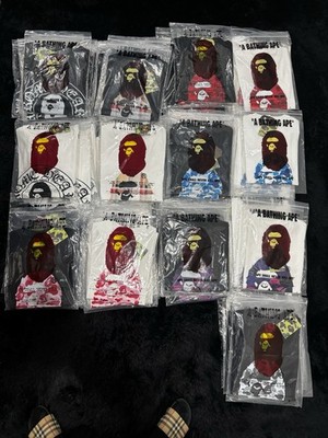 A Bathing Ape BAPE Baby Milo Graphic Crew Neck Tee L Cotton Jersey Logo