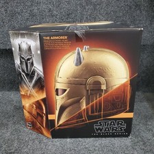 Hasbro Star Wars The Black Series The Armorer Electronic Helmet  Worn Box