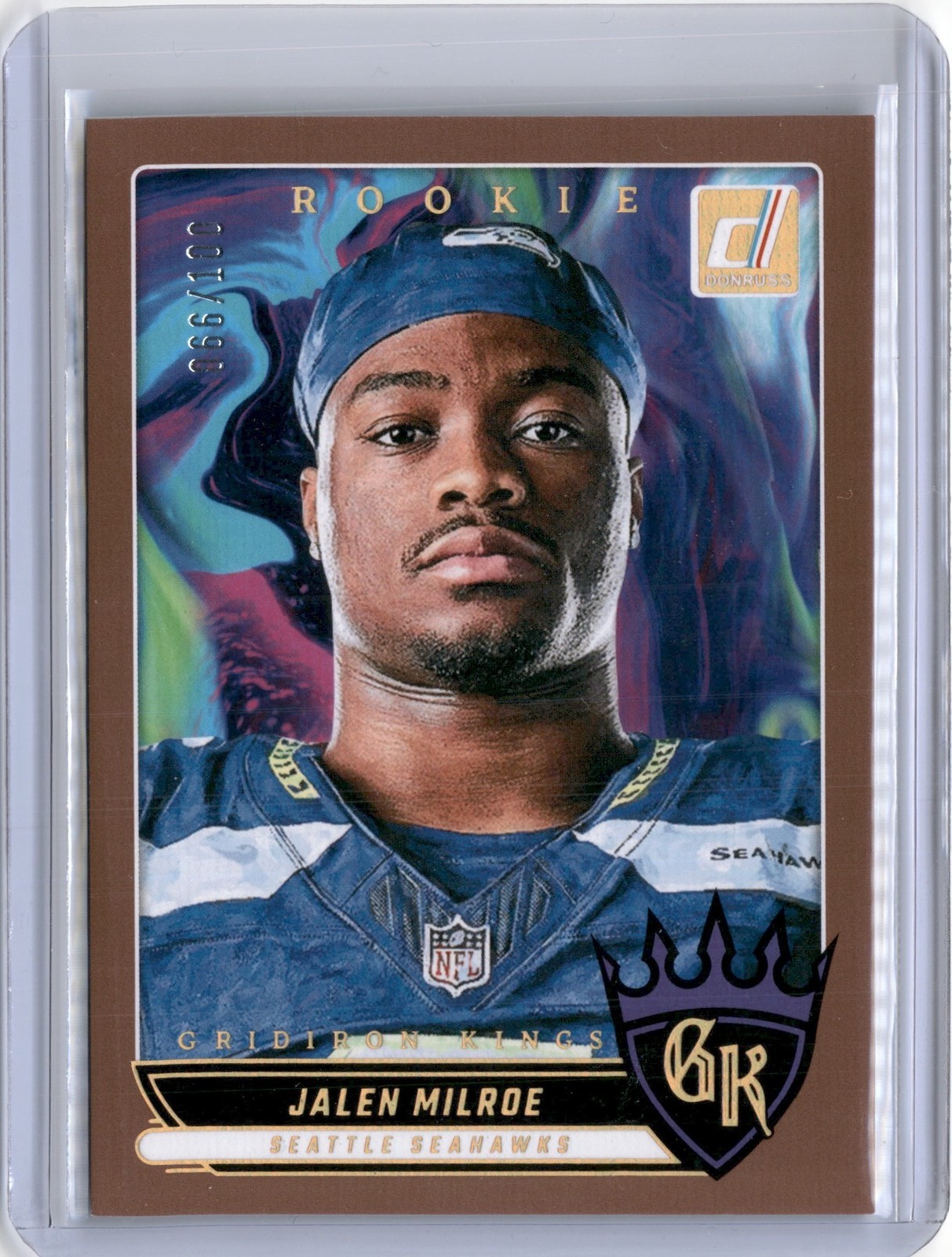 2025 DONRUSS JALEN MILROE GRIDIRON KINGS ROOKIE RC /100
