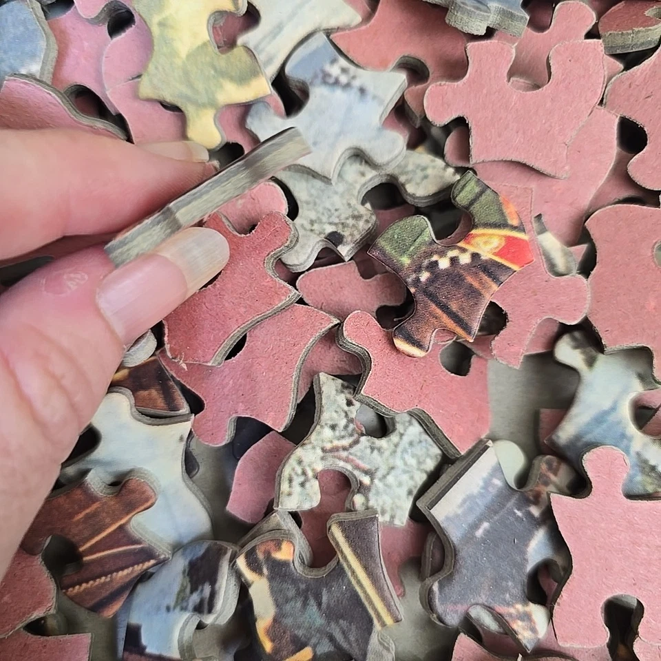 Vtg TUCO Elite Picture Puzzle Jigsaw Skiing Switzerland COMPLETE 21"x14" - Image 4 of 4