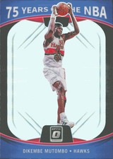 2021-22 Panini Prizm #45 Dikembe Mutombo 75 Years of the NBA (Donruss Optic)