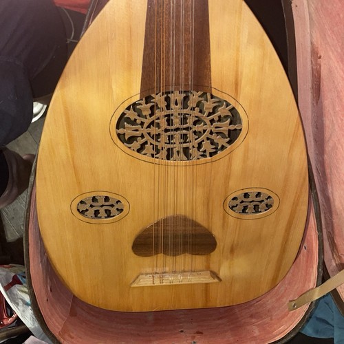 Vintage Egyptian Oud Lute 11-String Handcrafted in Tanta Egypt w/ Hard Case