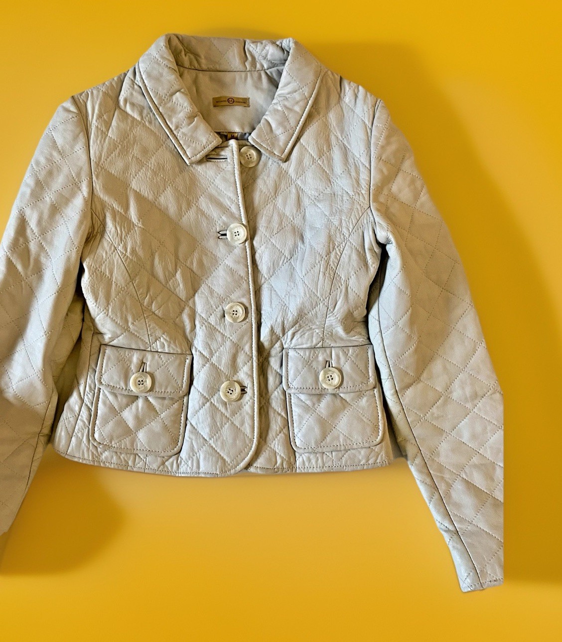 Wilsons Quilted Leather Collared Button Down Wome… - image 2