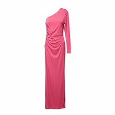 NWT Lulus Size XL Bright Pink One-Shoulder Cutout Maxi Gown Special Occasion