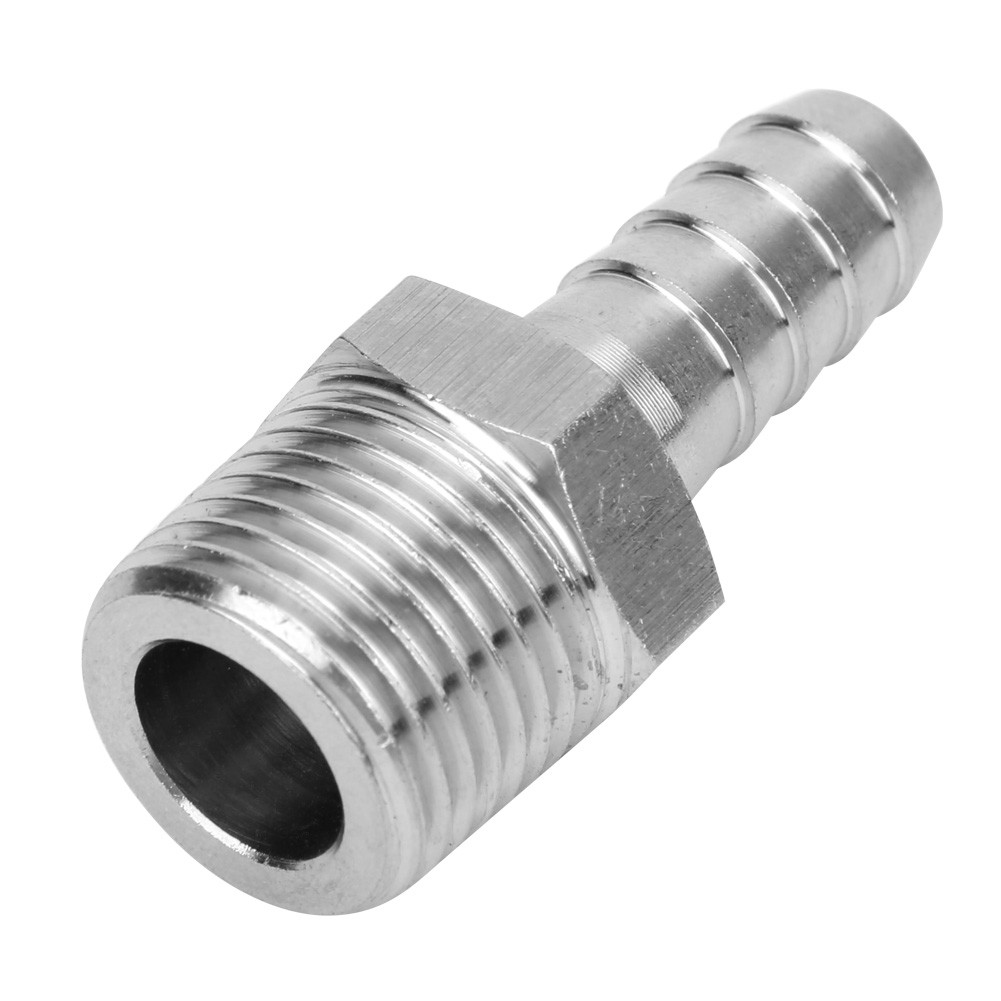 `2PCS BSPT 1/2in-10mm Male Thread Connector Barb Joint Quick Coupling Connector