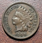 1908-S Indian Head Cent VF Very Fine Original Toning Key Date Coin