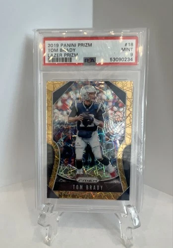 2019 Panini Prizm - Tom Brady #18 Lazer Prizm New England Patriots PSA 9