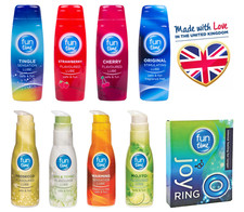 Fun Time Play Sex Lube Sensual Massage Gel Water Based Flavoured Lubricants 75ml