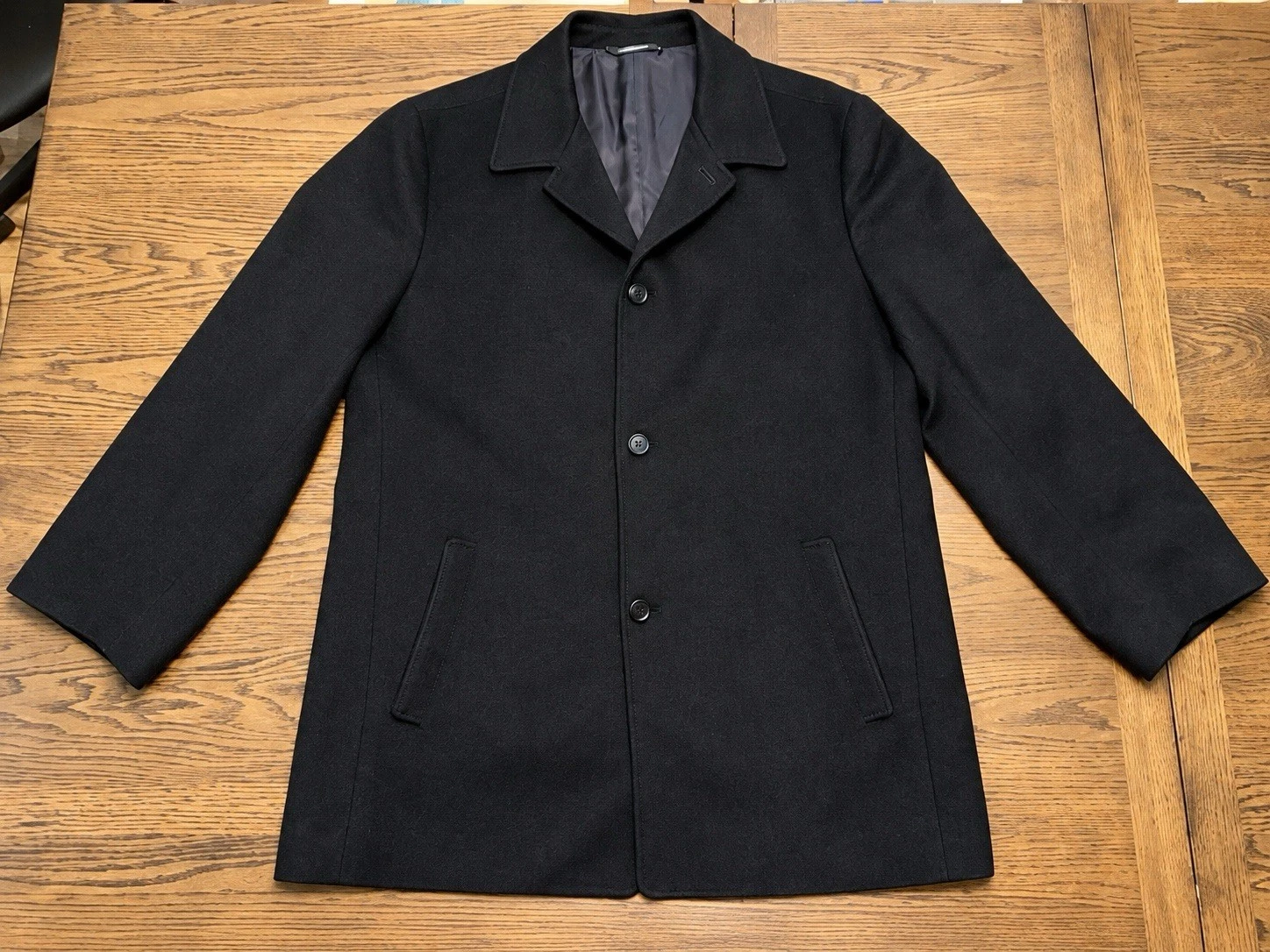 Ermenegildo Zegna Wool Silk Car Coat Mens Wool Silk Blend Luxury Class Italy 816 image 3