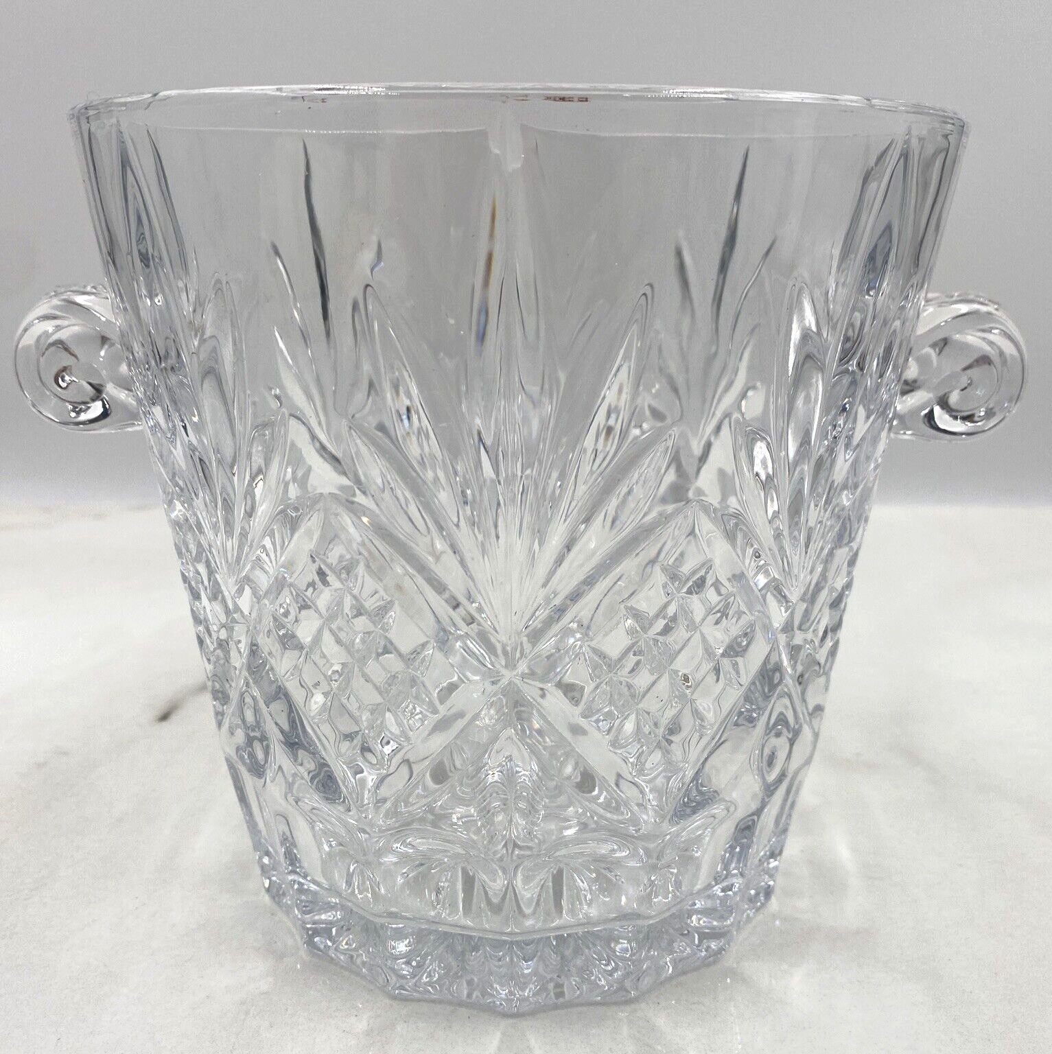 Godinger Crystal Ice Bucket Shannon Dublin Wine Bottle Cooler 6 3/4”