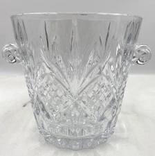 Godinger Crystal Ice Bucket Shannon Dublin Wine Bottle Cooler 6 3/4”