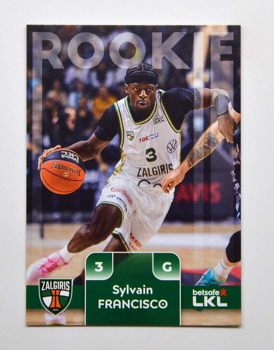 2024-25 H&C LKL Basketball Rookie Base #ZAL-R04 Sylvain Francisco