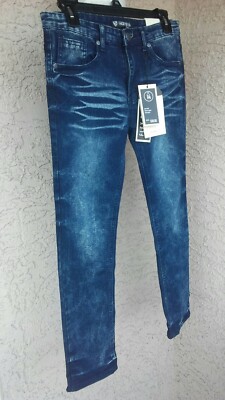 AUTHENTIC '' ENCRYPTED '' BOY'S BLUE FLEX DENIM JEANS SKINNY FIT SIZE 14