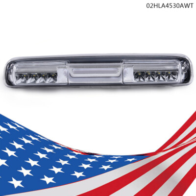 Third 3rd Brake Cargo Light  Fit For 99-07 Silverado/Sierra Chrome/Clear LED BAR