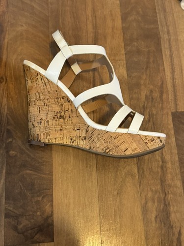 Cork Platform Wedges, White Sz 7.5 - X-Appeal Freesia Worn Once - Picture 5 of 7