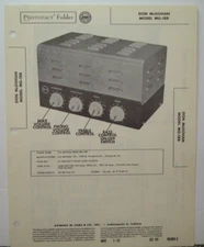 SAMS PHOTOFACT FOLDER 191-6 DON MCGOHAN MODEL MG-18B