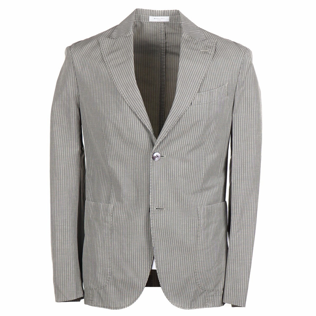 Boglioli Cotton-Linen-Mohair Peak Lapel 