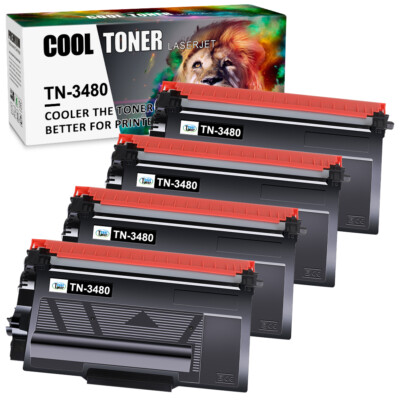 4 Toner Compatible Brother 5500DN 660DW 5000D 5200DW 6300DW 6400DW 5700DN TN3480