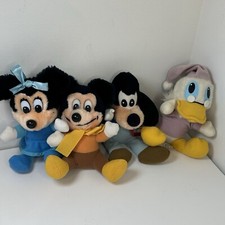 Disney Mickey's Christmas Carol Plush Hardees Toys Set 4 Minnie Mouse Vintage