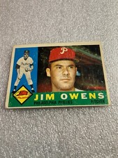 1960 Topps #185 Jim Owens PHILADELPHIA PHILLIES VG~L-41