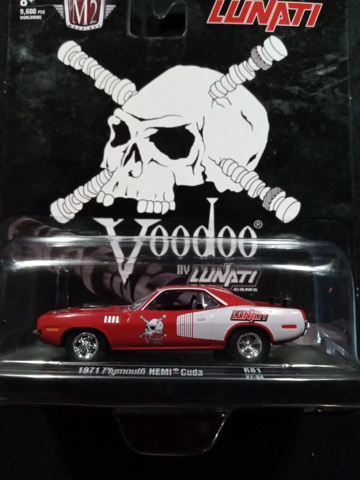 2022 M2 MACHINES 1971 PLYMOUTH HEMI CUDA VOODOO LUNATI AUTO DRIVERS R81 21-54 - Image 4 of 4