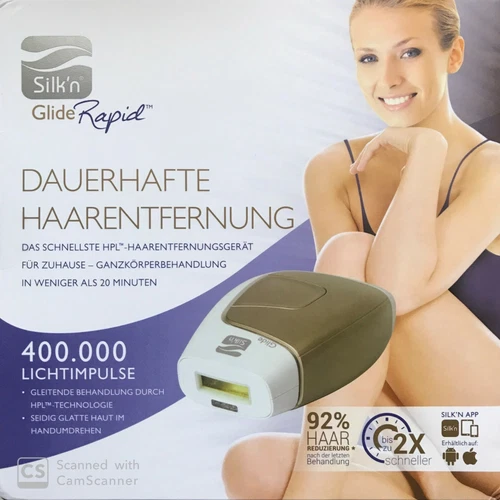 Silk'n Glide Rapid 400,000 Permanent Hair Removal Device - 400k Light Infinity