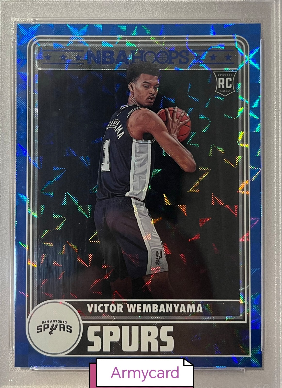 2023-24 Panini NBA Hoops  Tribute Hyper Blue #298 Victor Wembanyama (RC) SPURS